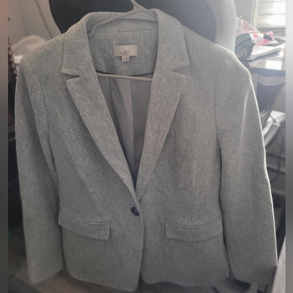 Loft Women's Gray Blazer
